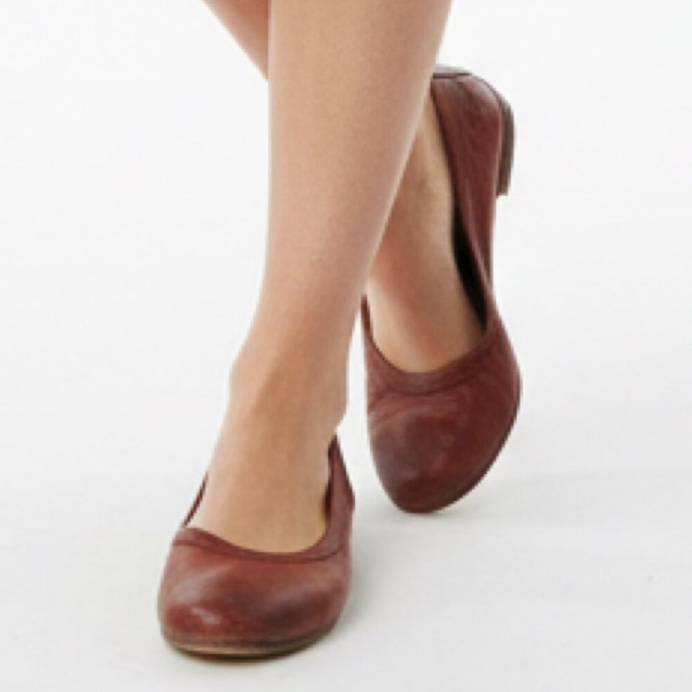 Frye Leather Ballet Flats | 8 Brick Red Oxblood | Women’s Size 8